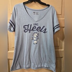 University Football UNC Tarheels Short Sleeve V-Neck Women's T-Shirt